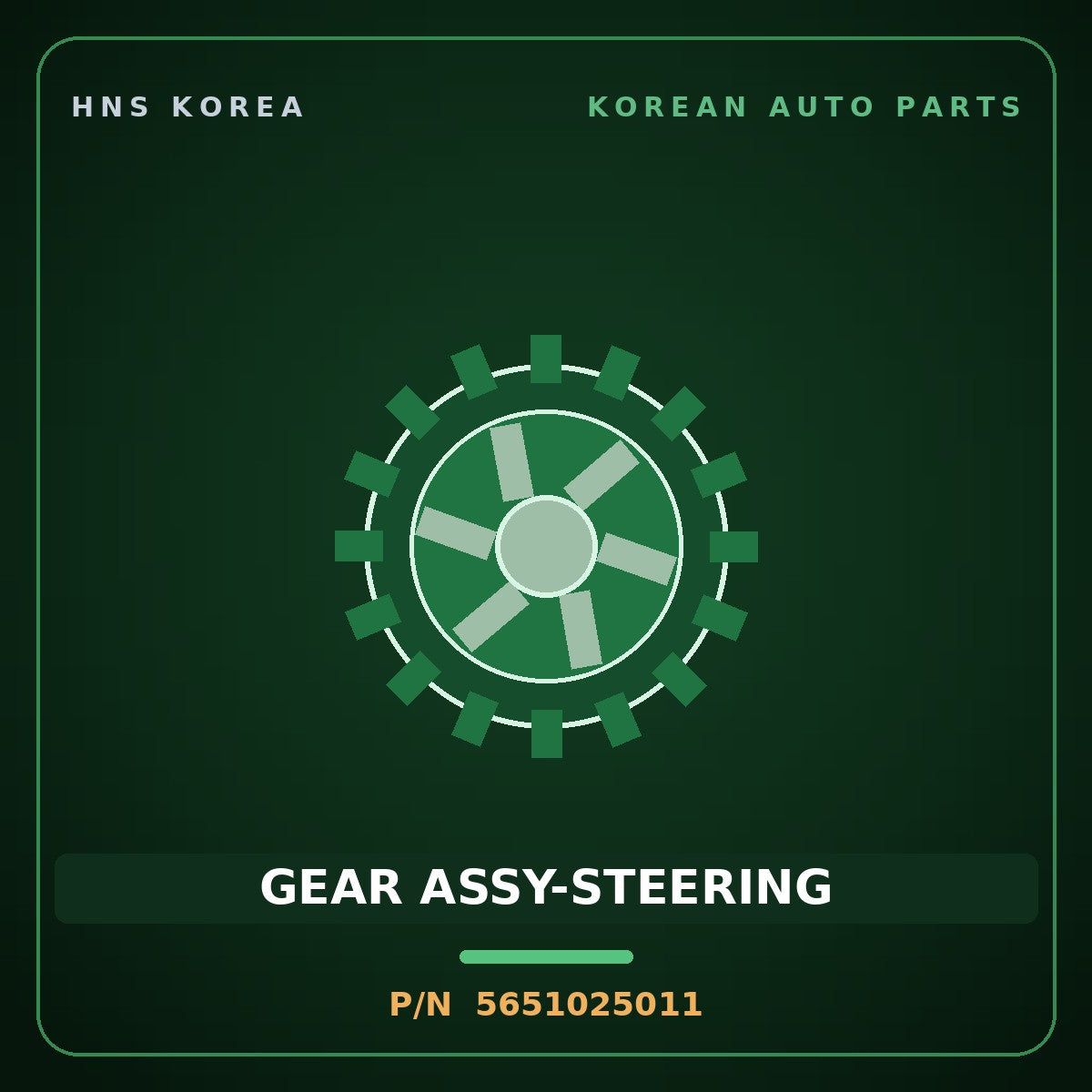 Genuine Mobis GEAR ASSY-STEERING 5651025011 for Verna 2000 HNS Parts Korea