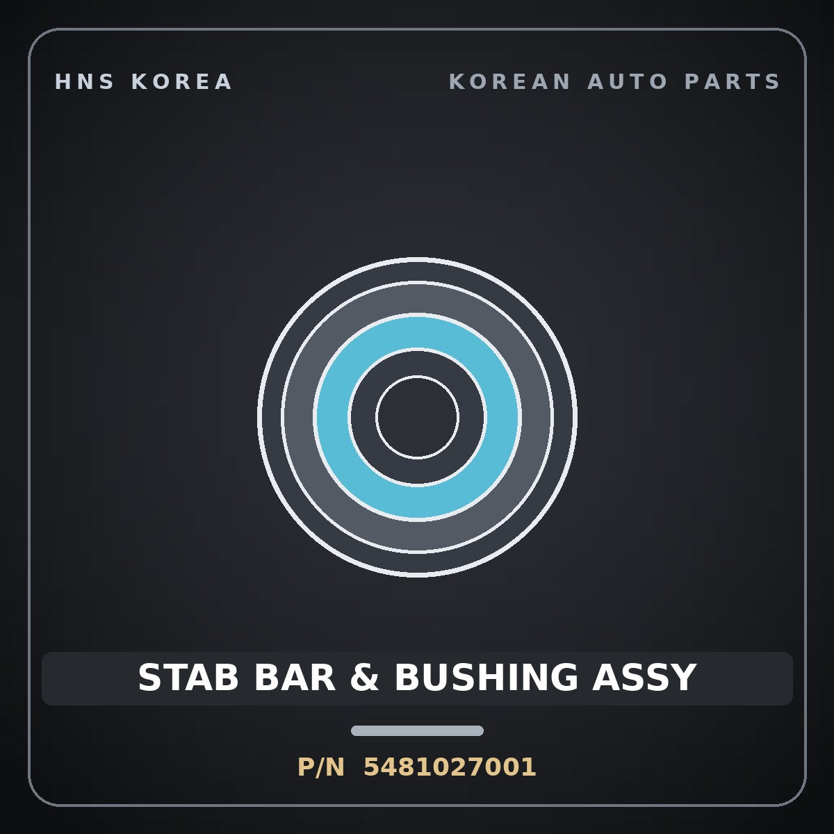 Genuine Mobis STAB BAR & BUSHING ASSY 5481027001 for Tiburon 1997 HNS Parts Korea