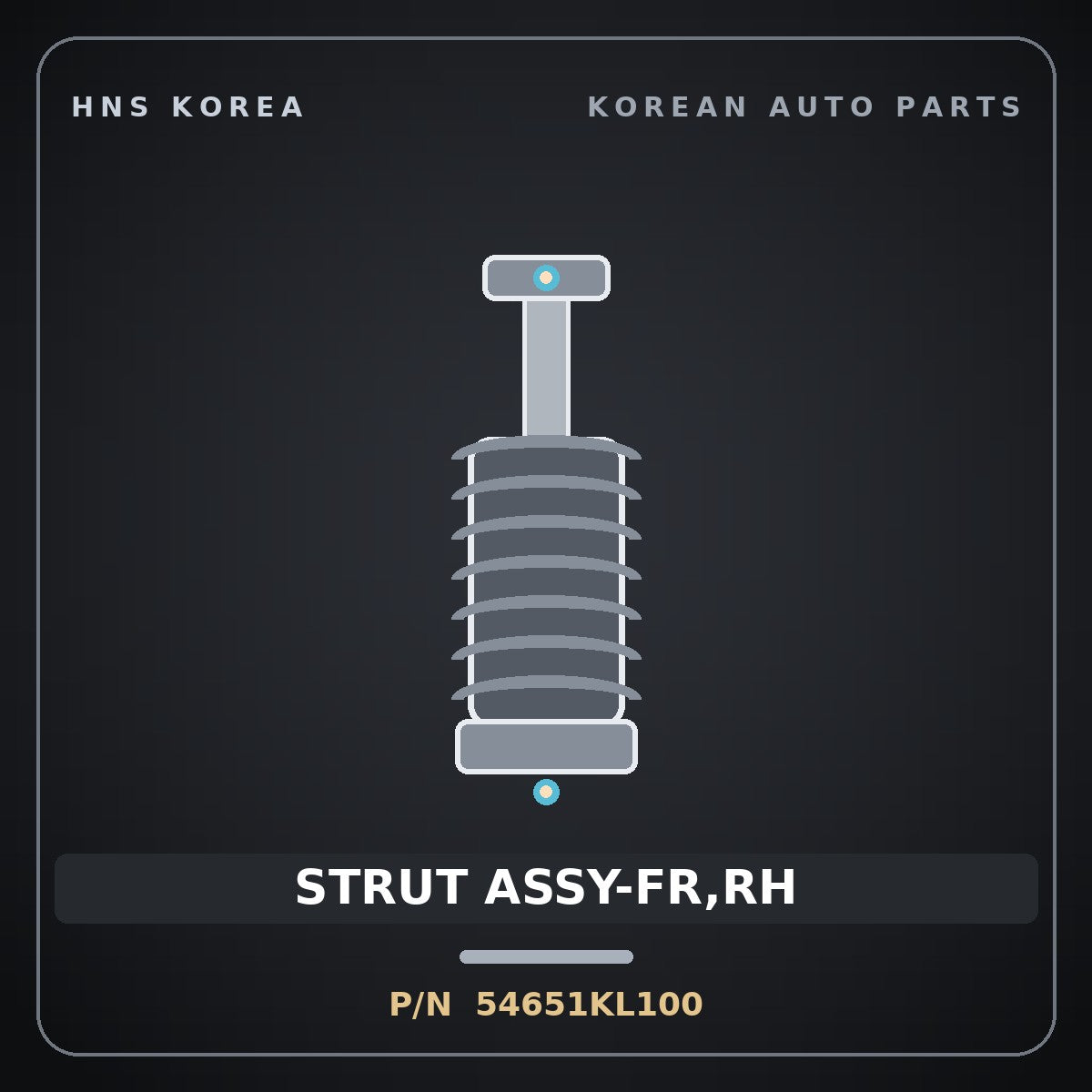 Genuine Mobis STRUT ASSY-FR,RH 54651KL100 for Ioniq 6 2023 HNS Parts Korea