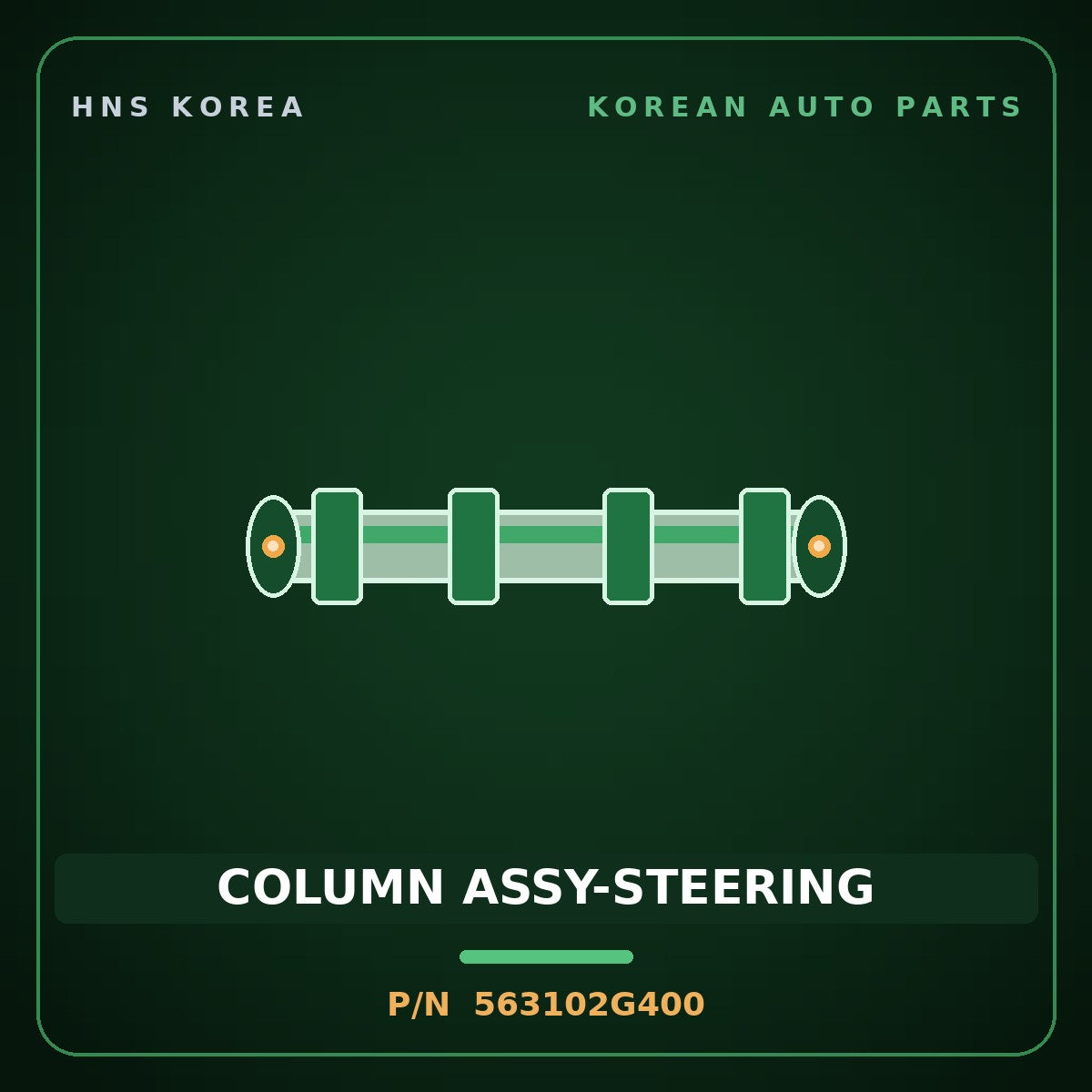 Genuine Mobis COLUMN ASSY-STEERING 563102G400 for Lotze 2005 HNS Parts Korea