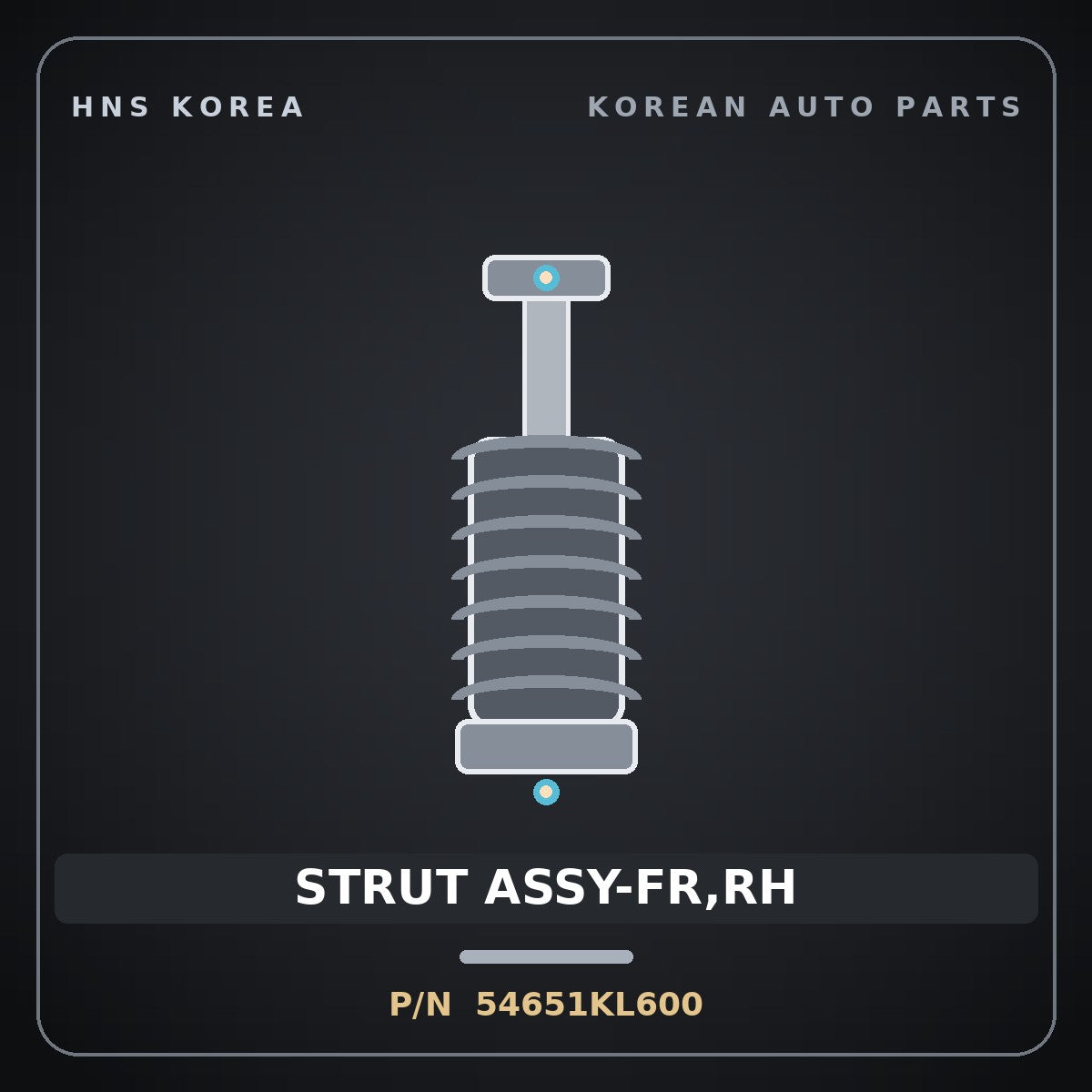 Genuine Mobis STRUT ASSY-FR,RH 54651KL600 for Ioniq 6 2025 HNS Parts Korea