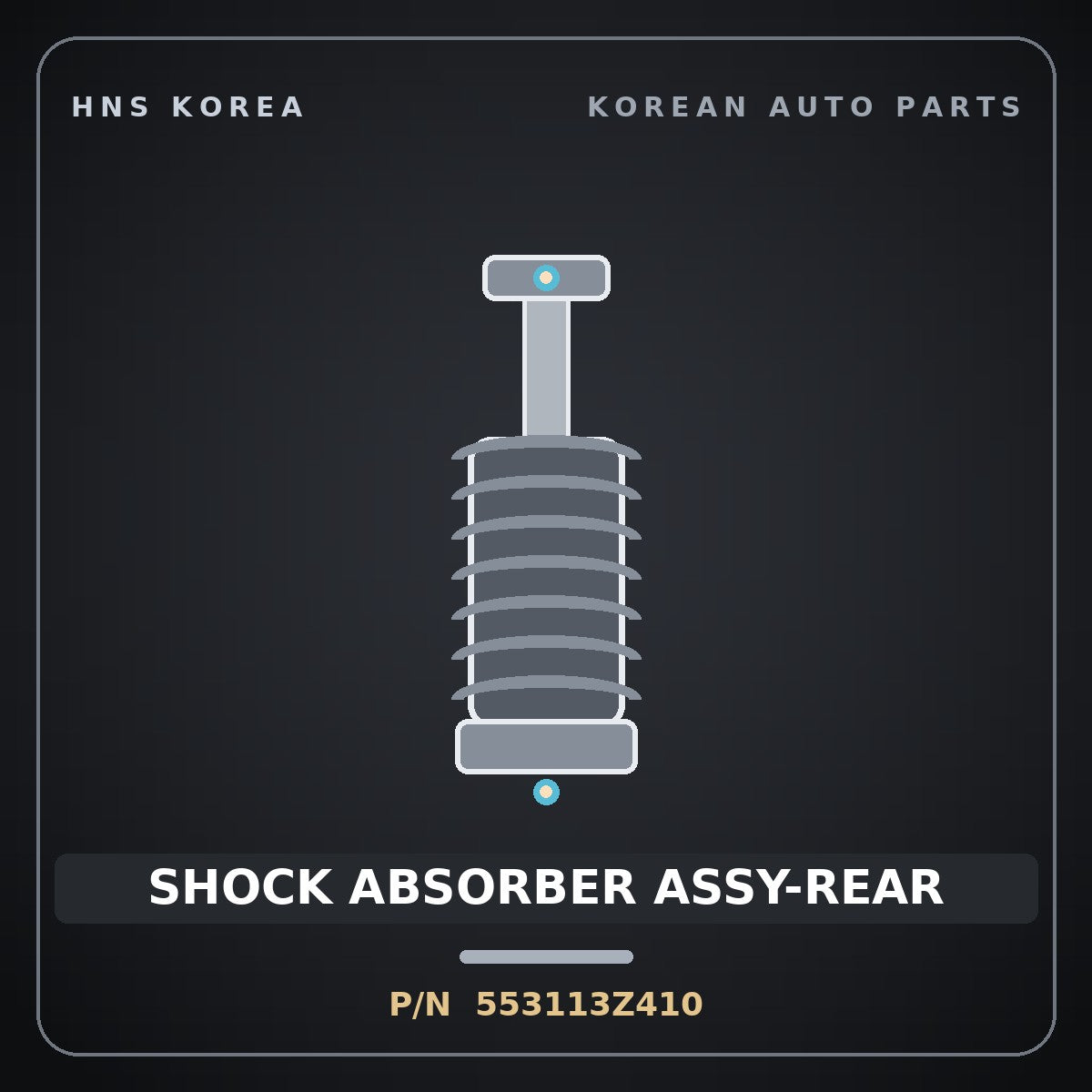 Genuine Mobis SHOCK ABSORBER ASSY-REAR 553113Z410 for i40 2012 HNS Parts Korea