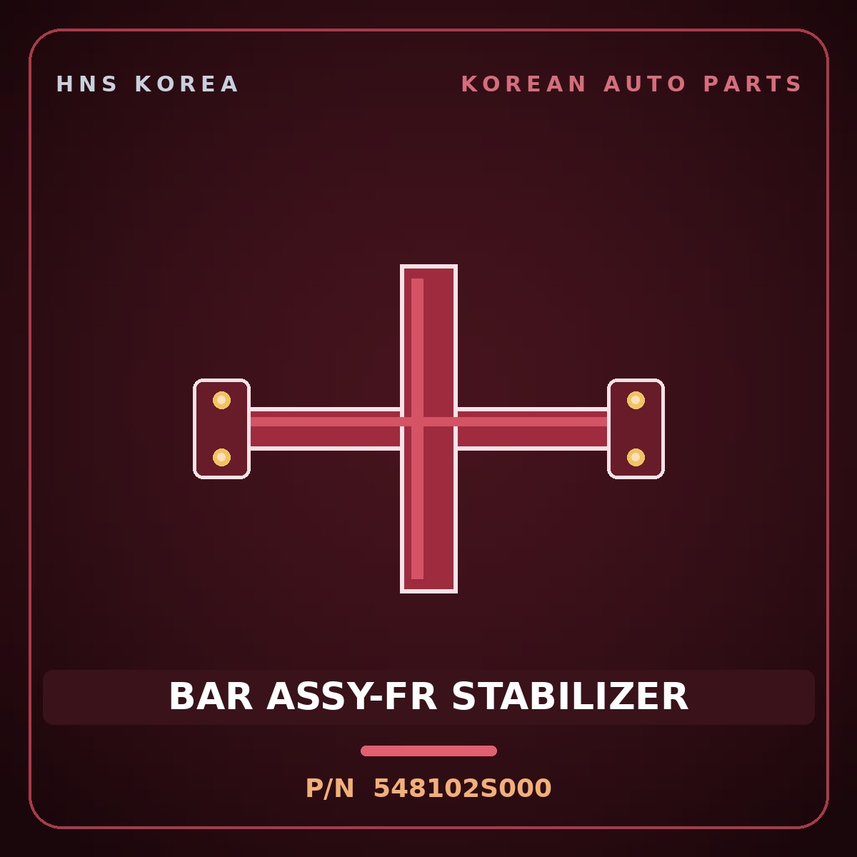 Genuine Mobis BAR ASSY-FR STABILIZER 548102S000 for Sportage 2010 HNS Parts Korea