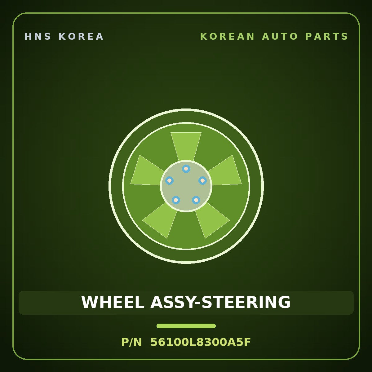 Genuine Mobis WHEEL ASSY-STEERING 56100L8300A5F for K8 2022 HNS Parts Korea
