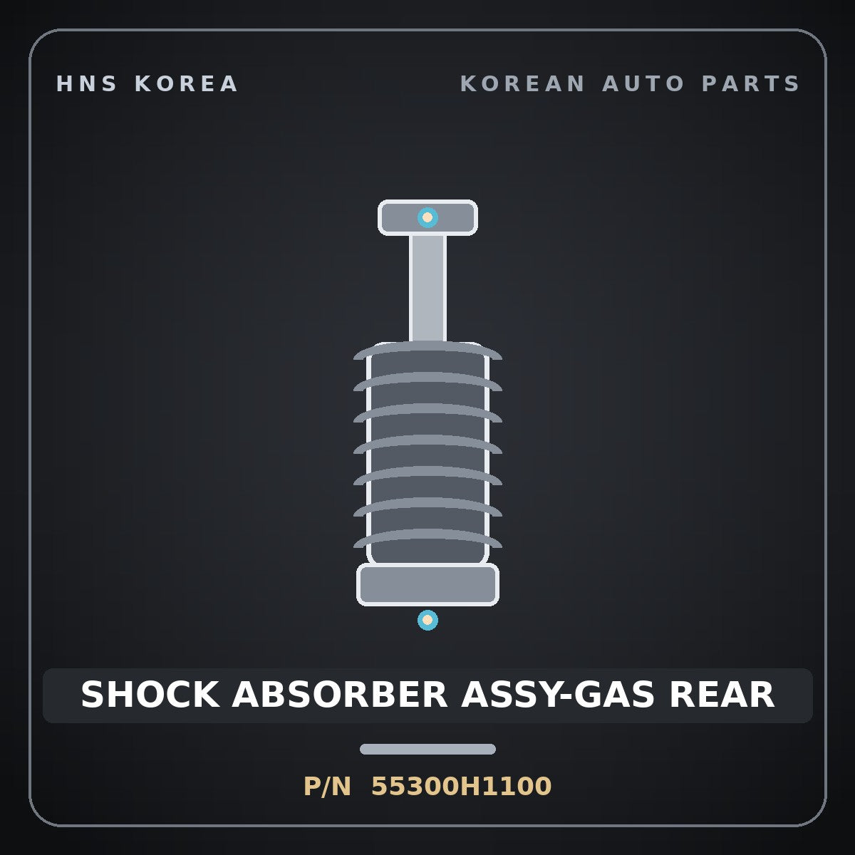 Genuine Mobis SHOCK ABSORBER ASSY-GAS REAR 55300H1100 for Terracan 2000 HNS Parts Korea