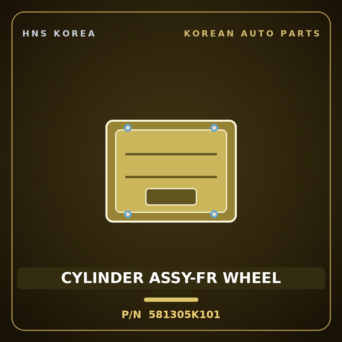 Genuine Mobis CYLINDER ASSY-FR WHEEL 581305K101 for Mighty 2008 HNS Parts Korea