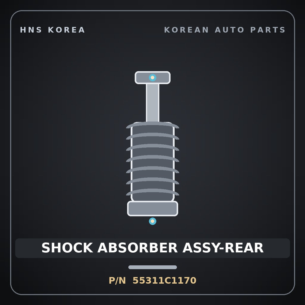 Genuine Mobis SHOCK ABSORBER ASSY-REAR 55311C1170 for Sonata 2014 HNS Parts Korea