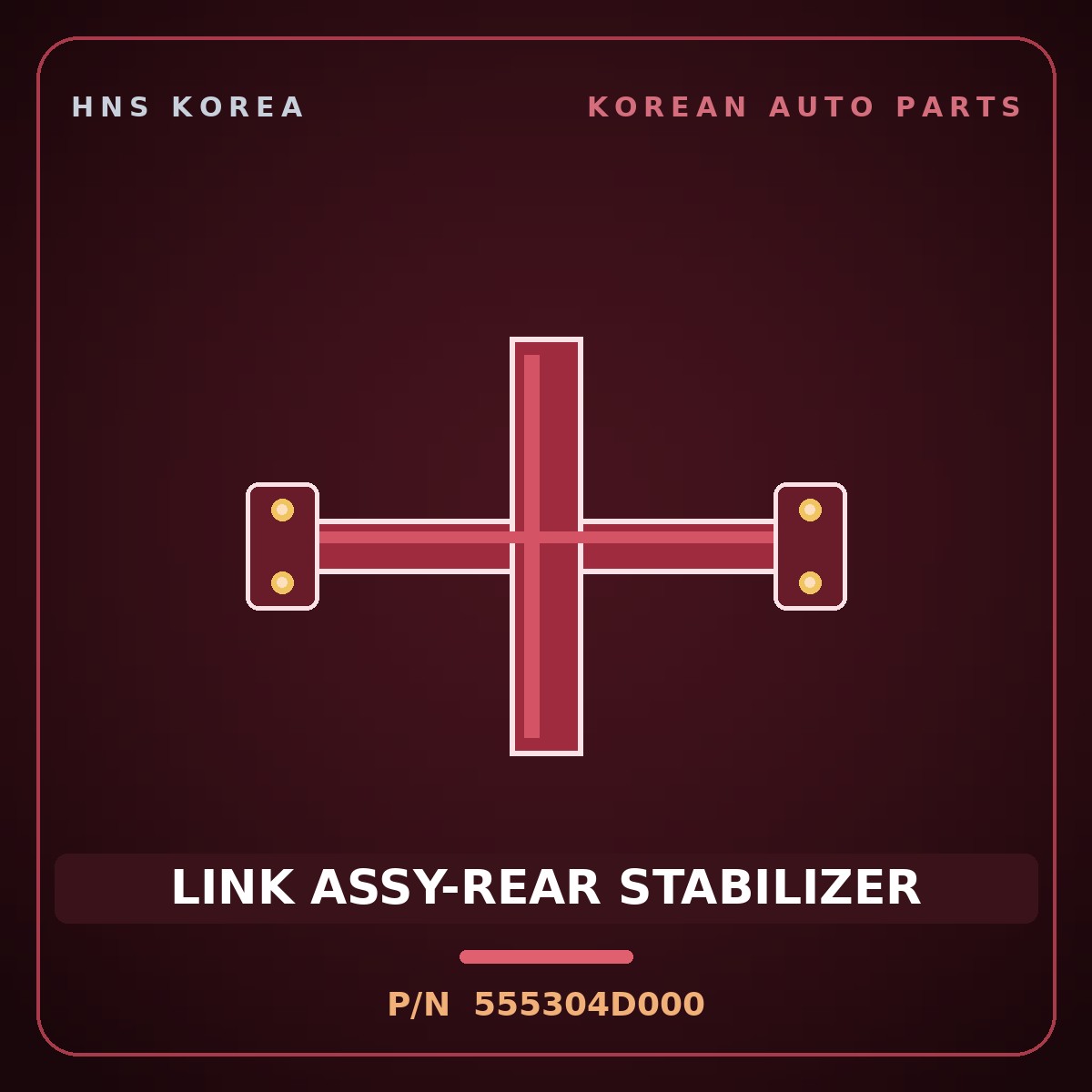 Genuine Mobis LINK ASSY-REAR STABILIZER 555304D000 for Carnival 2005 HNS Parts Korea