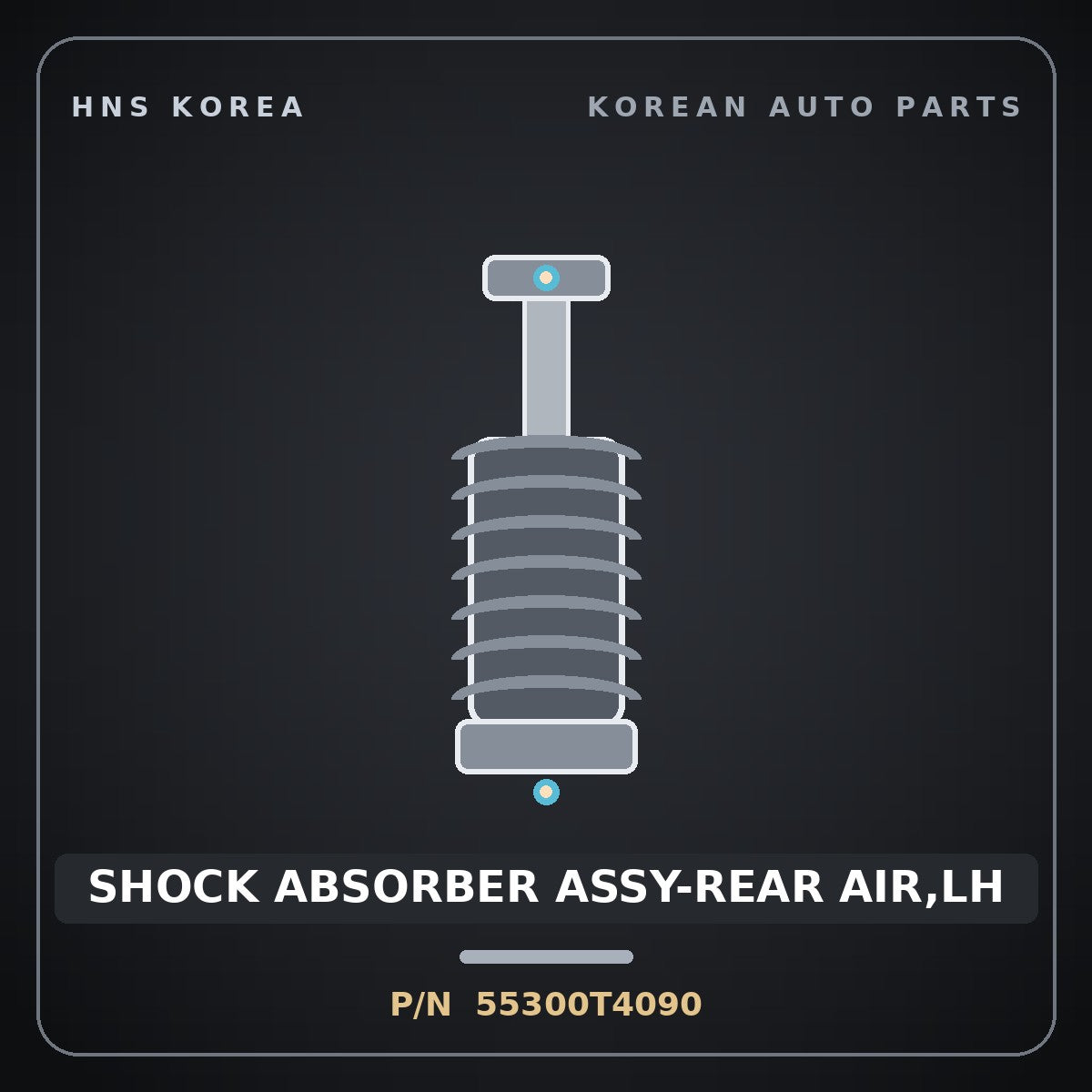 Genuine Mobis SHOCK ABSORBER ASSY-REAR AIR,LH 55300T4090 for G90 2022 HNS Parts Korea