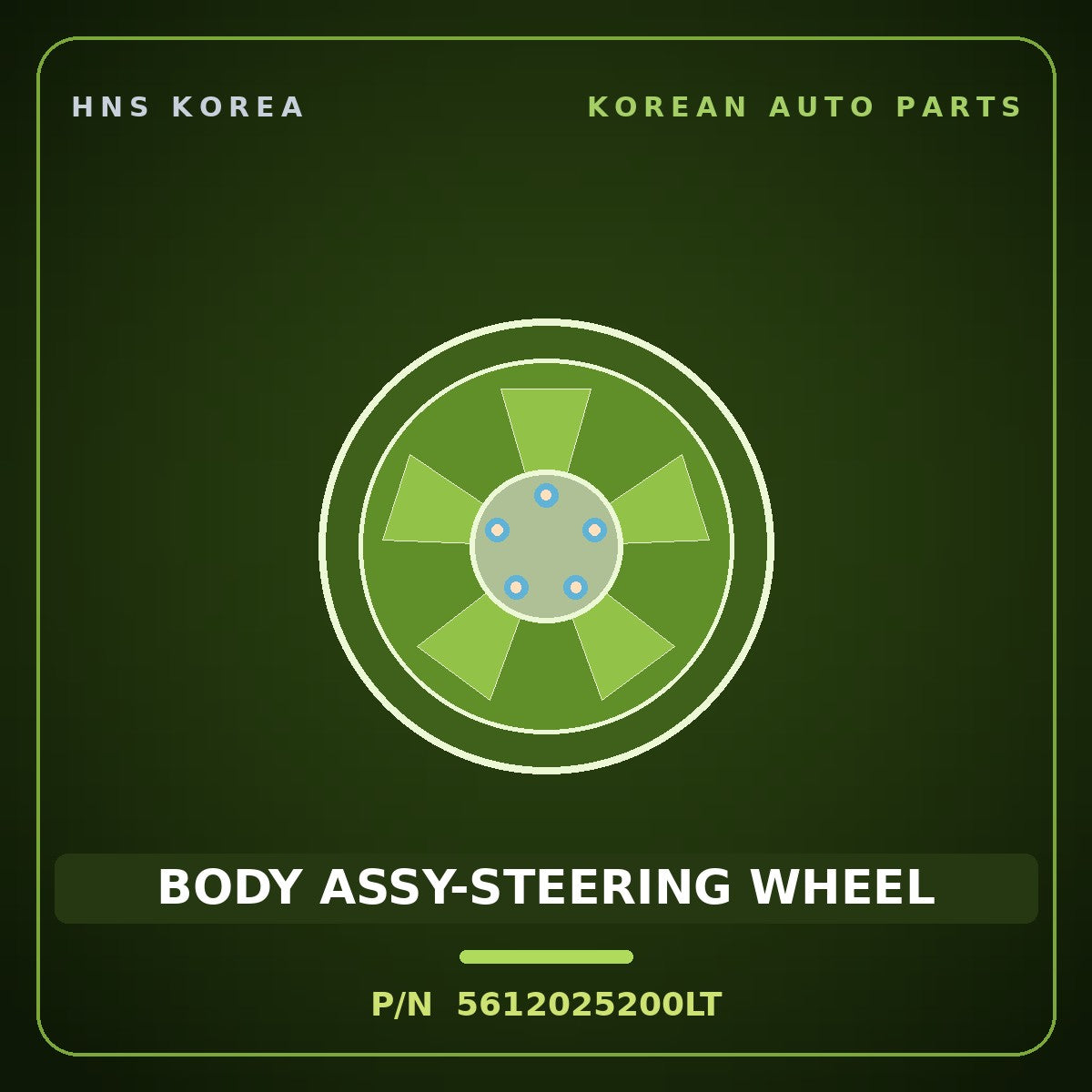 Genuine Mobis BODY ASSY-STEERING WHEEL 5612025200LT for Verna 2000 HNS Parts Korea