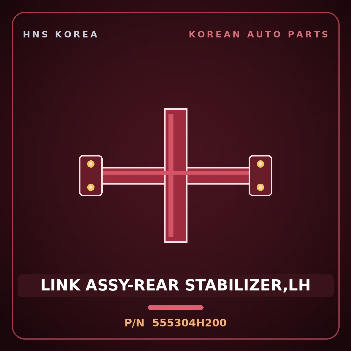 Genuine Mobis LINK ASSY-REAR STABILIZER,LH 555304H200 for Grand Starex 2007 HNS Parts Korea