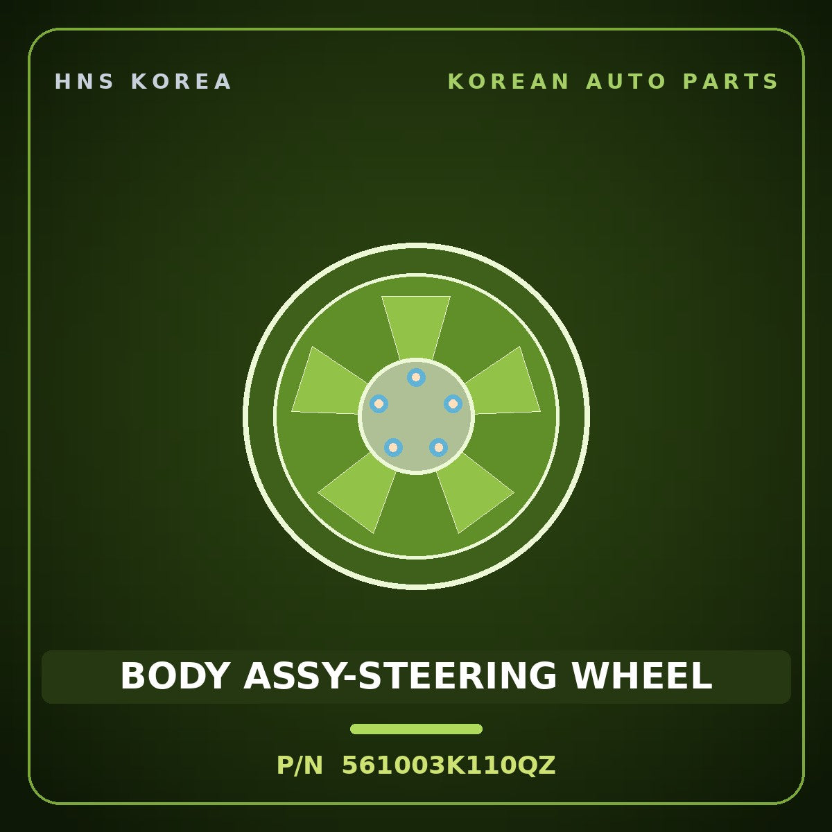 Genuine Mobis BODY ASSY-STEERING WHEEL 561003K110QZ for Sonata 2004 HNS Parts Korea