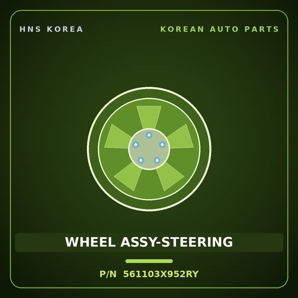 Genuine Mobis WHEEL ASSY-STEERING 561103X952RY for Elantra 2014 HNS Parts Korea