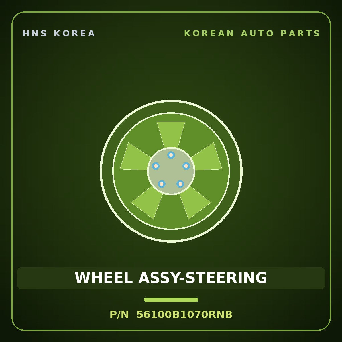 Genuine Mobis WHEEL ASSY-STEERING 56100B1070RNB for Genesis 2014 HNS Parts Korea
