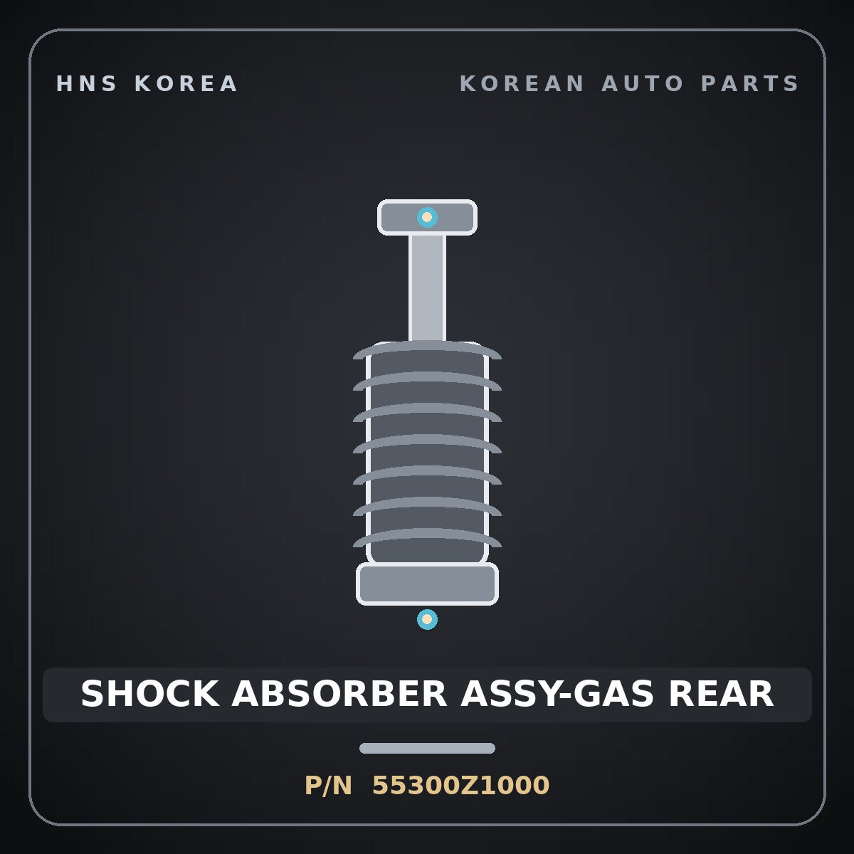 Genuine Mobis SHOCK ABSORBER ASSY-GAS REAR 55300Z1000 for ST1 2023 HNS Parts Korea