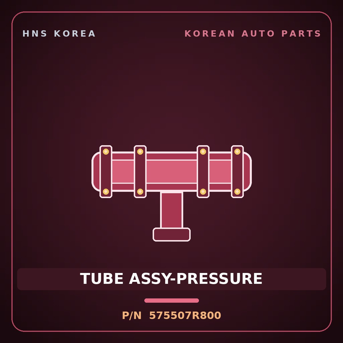 Genuine Mobis TUBE ASSY-PRESSURE 575507R800 for Trago 2013 HNS Parts Korea