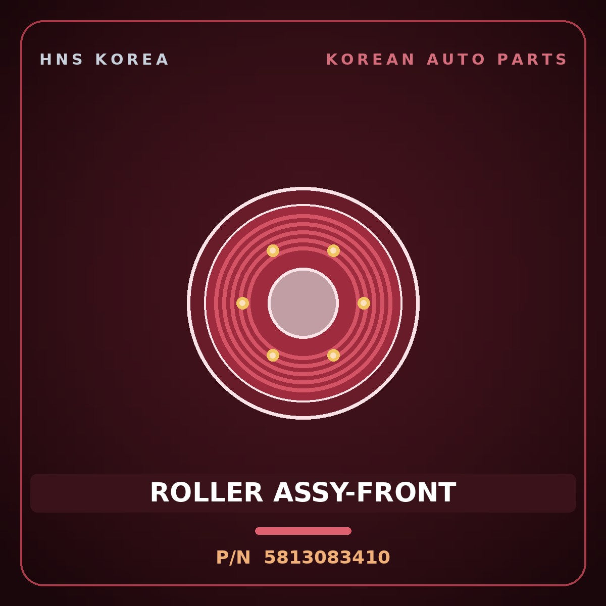 Genuine Mobis ROLLER ASSY-FRONT 5813083410 for Aero City 2004 HNS Parts Korea