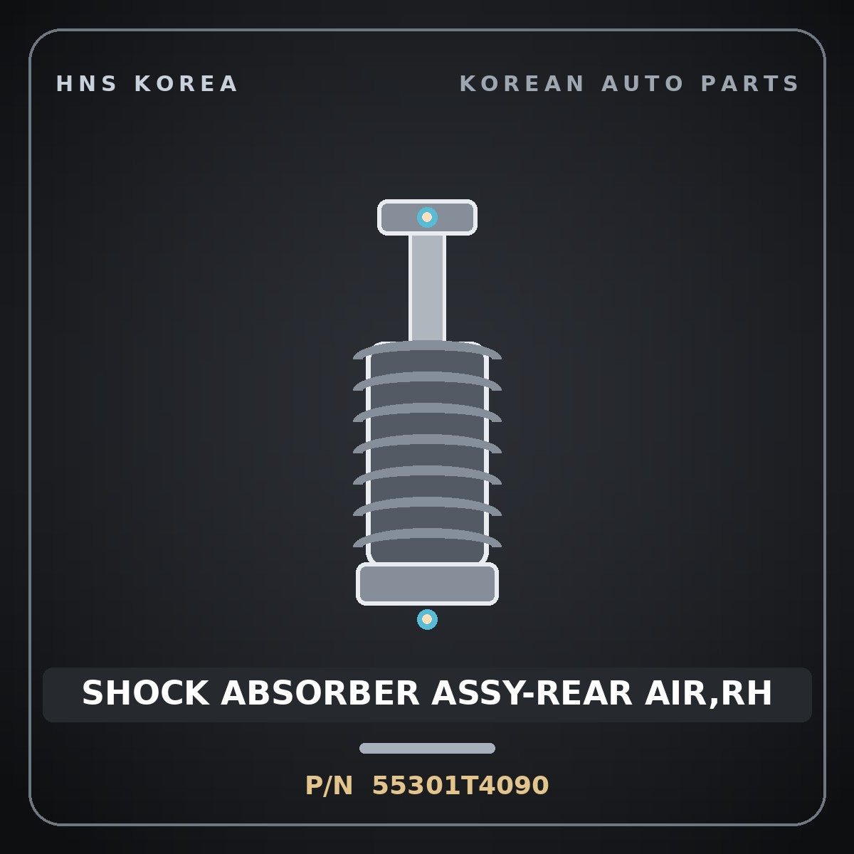 Genuine Mobis SHOCK ABSORBER ASSY-REAR AIR,RH 55301T4090 for G90 2022 HNS Parts Korea