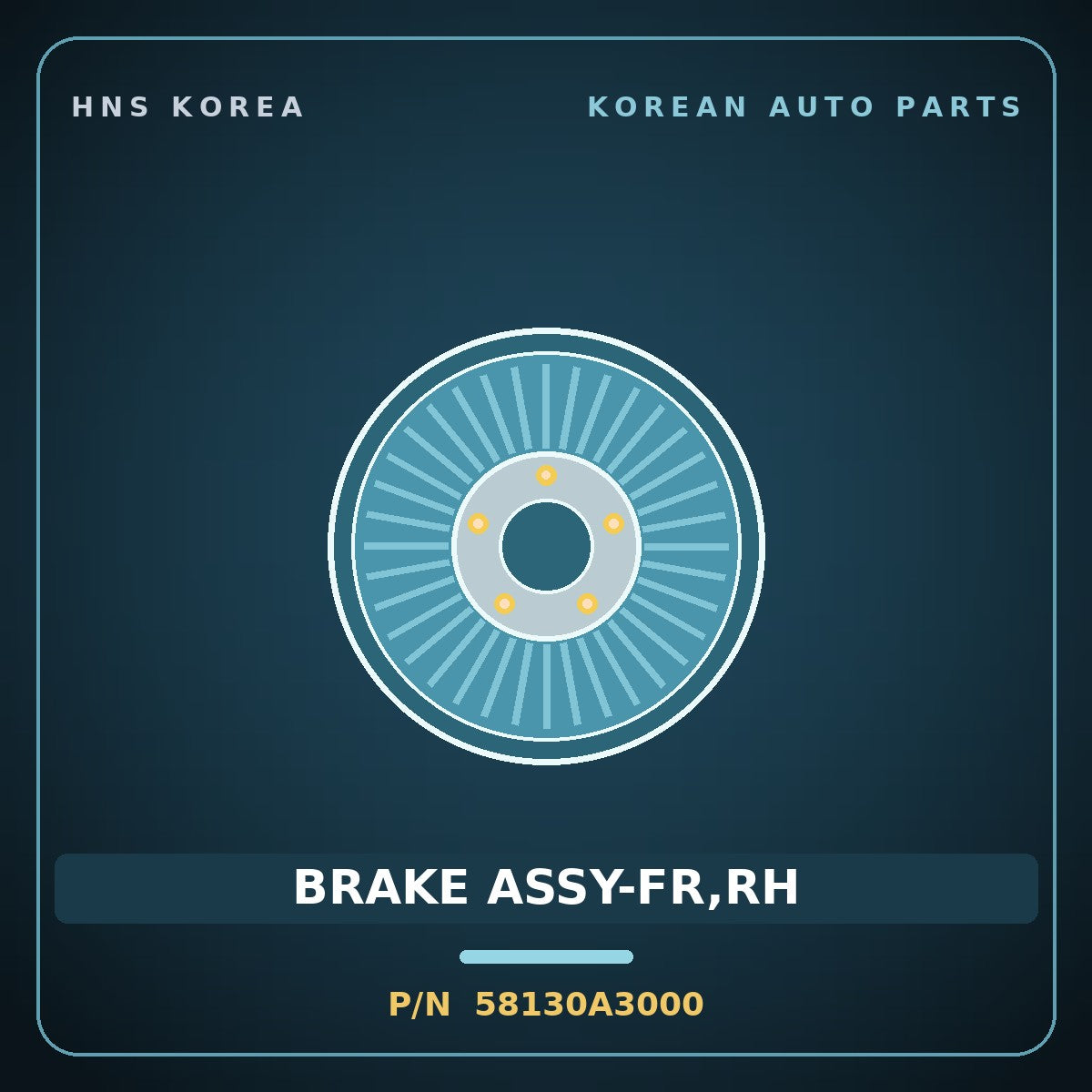 Genuine Mobis BRAKE ASSY-FR,RH 58130A3000 for Ray 2011 HNS Parts Korea