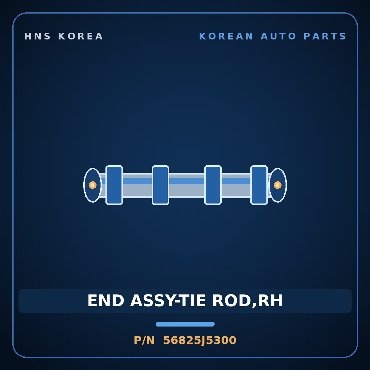 Genuine Mobis END ASSY-TIE ROD,RH 56825J5300 for G70 2017 HNS Parts Korea