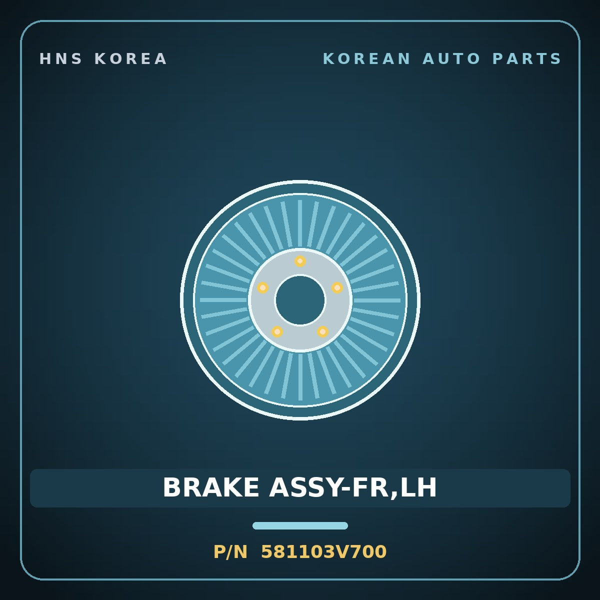 Genuine Mobis BRAKE ASSY-FR,LH 581103V700 for Grandeur 2011 HNS Parts Korea
