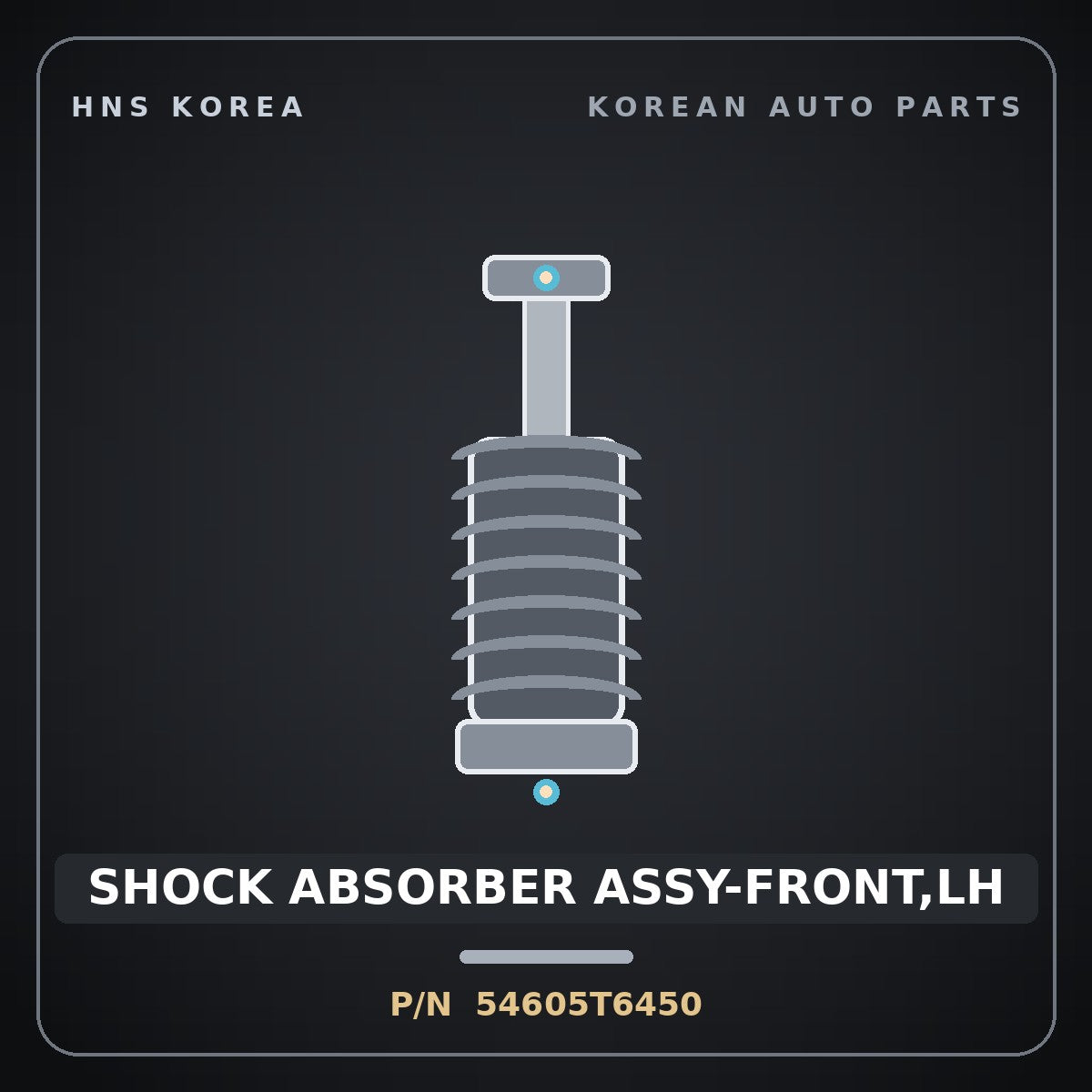 Genuine Mobis SHOCK ABSORBER ASSY-FRONT,LH 54605T6450 for Genesis GV80 2020 HNS Parts Korea
