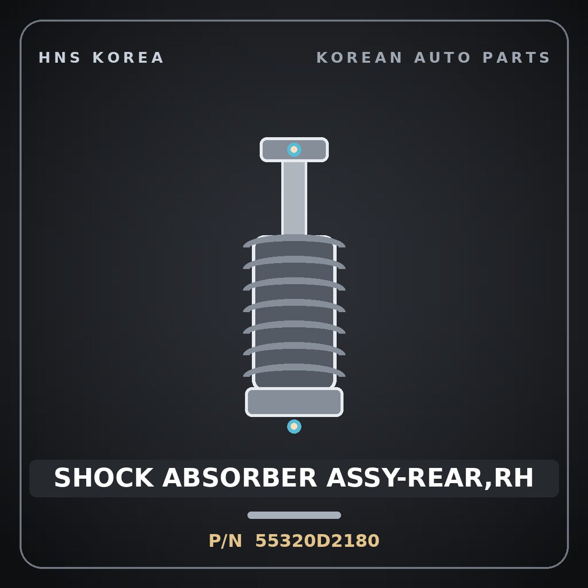 Genuine Mobis SHOCK ABSORBER ASSY-REAR,RH 55320D2180 for G90 2019 HNS Parts Korea