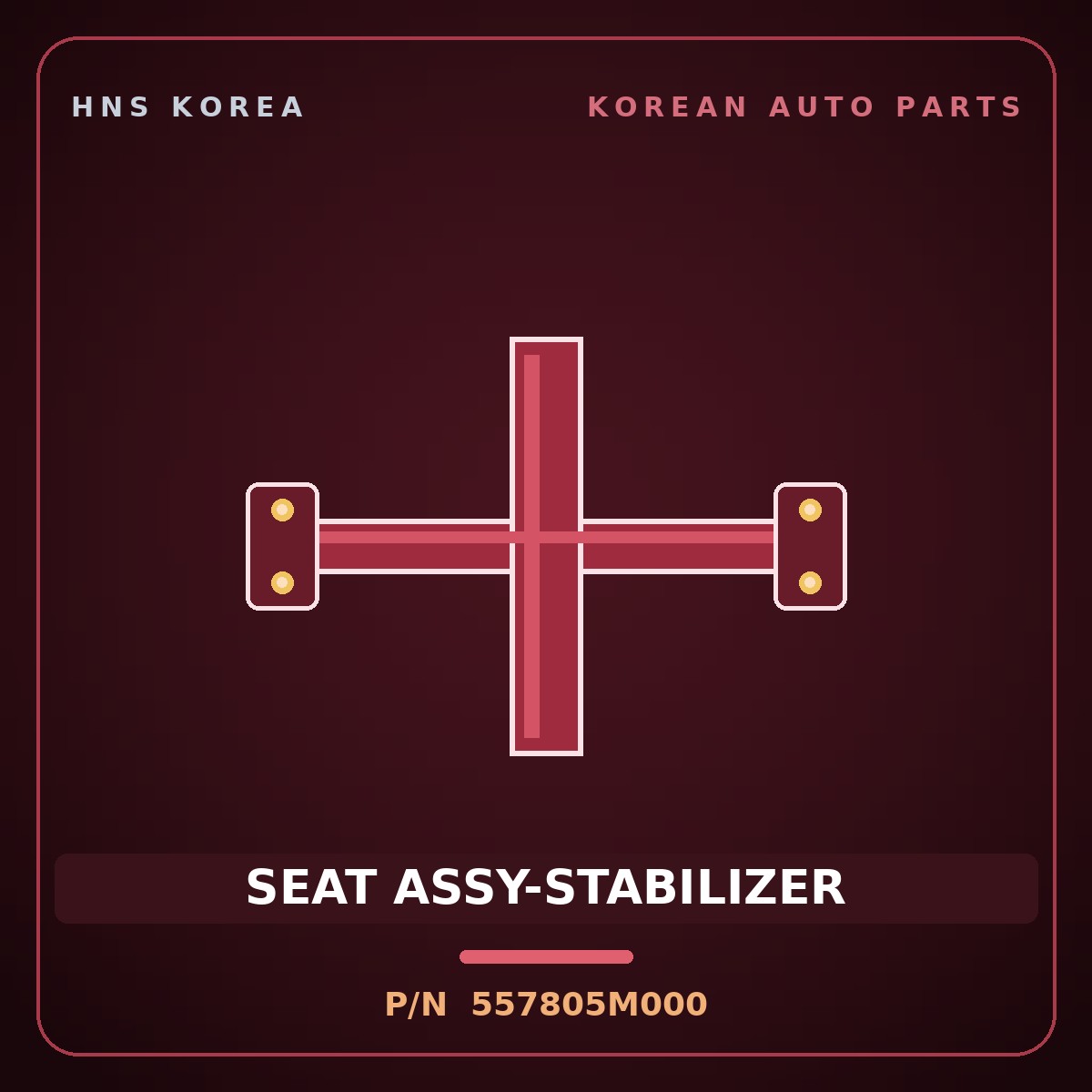Genuine Mobis SEAT ASSY-STABILIZER 557805M000 for Mighty 2015 HNS Parts Korea