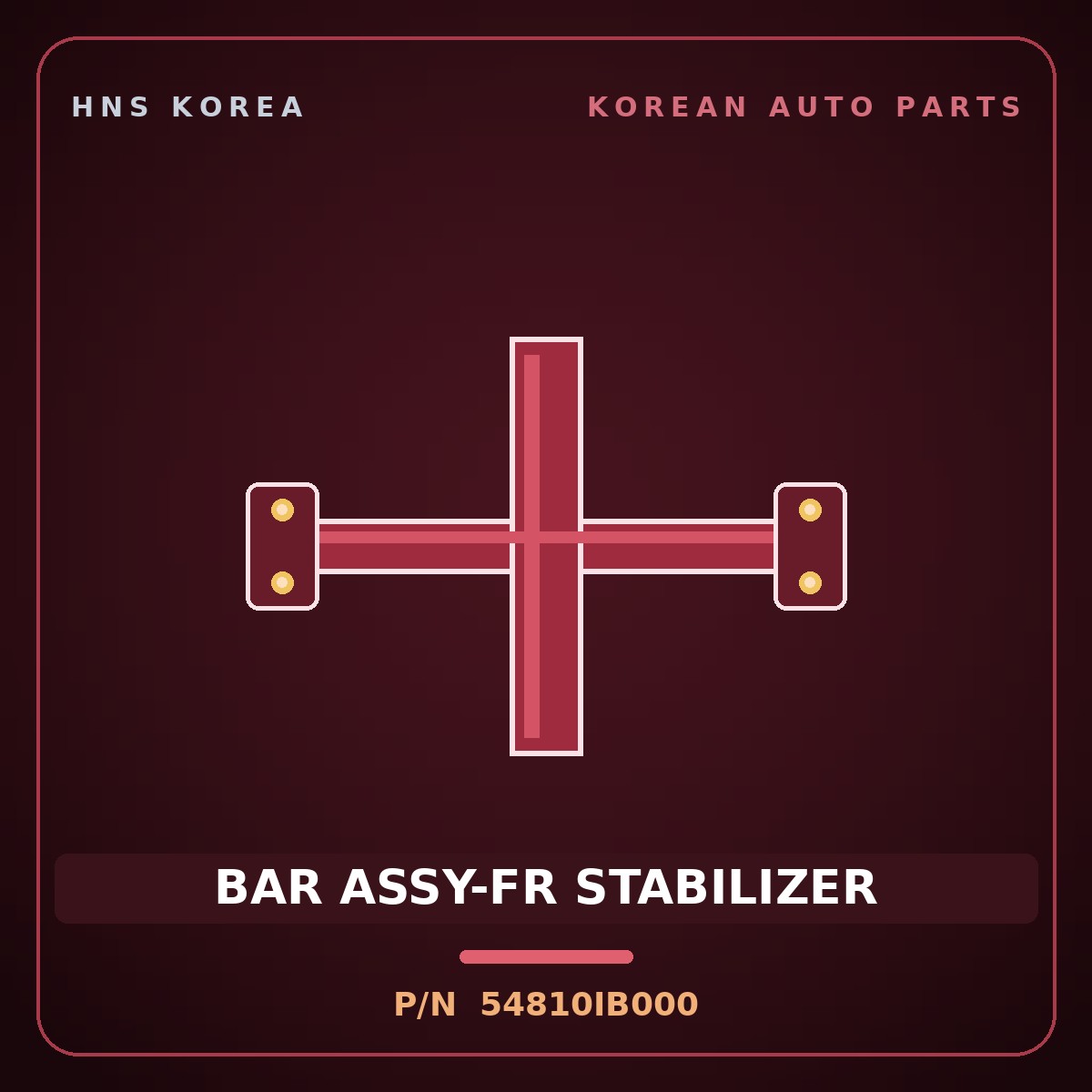 Genuine Mobis BAR ASSY-FR STABILIZER 54810IB000 for Avante 2021 HNS Parts Korea
