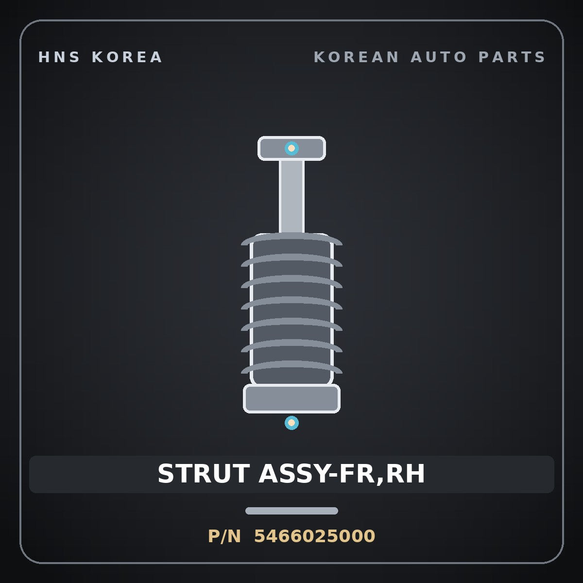 Genuine Mobis STRUT ASSY-FR,RH 5466025000 for Verna 2000 HNS Parts Korea