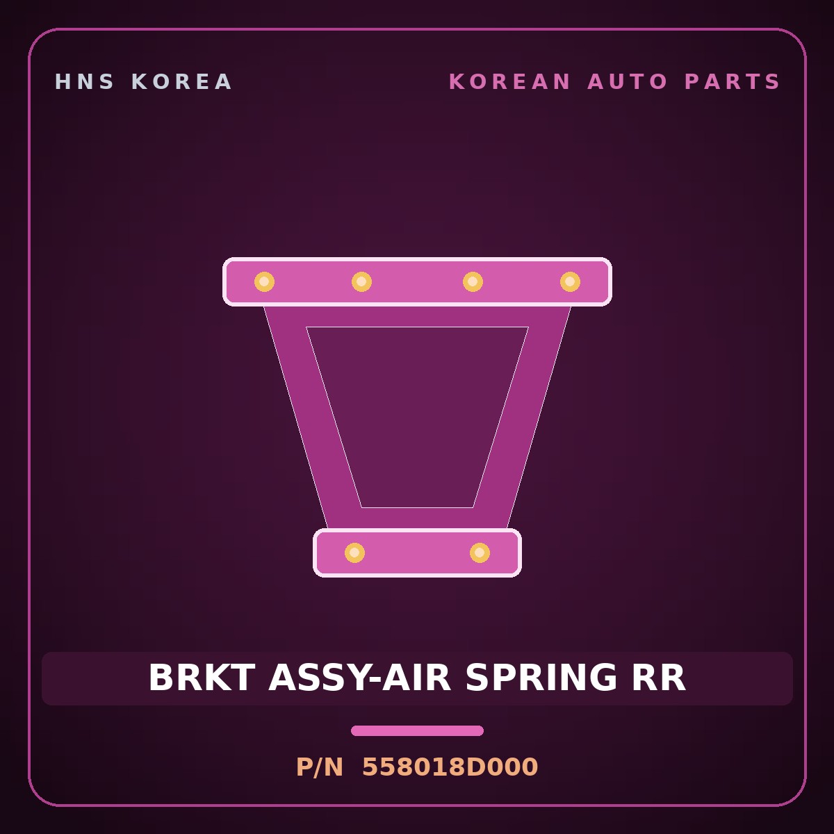 Genuine Mobis BRKT ASSY-AIR SPRING RR 558018D000 for Aero City 2006 HNS Parts Korea
