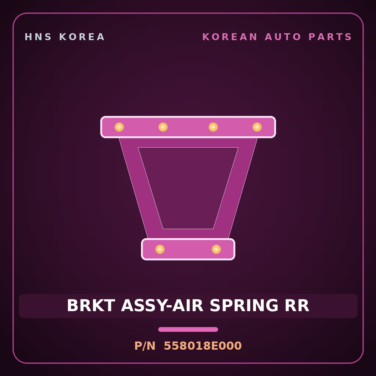 Genuine Mobis BRKT ASSY-AIR SPRING RR 558018E000 for Aero City 2008 HNS Parts Korea