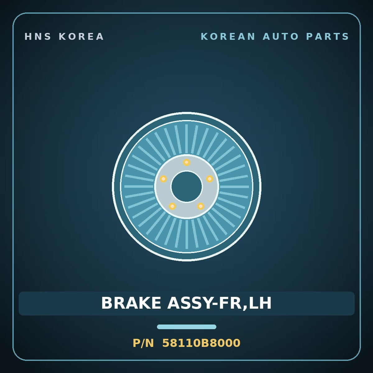 Genuine Mobis BRAKE ASSY-FR,LH 58110B8000 for Maxcruz 2016 HNS Parts Korea
