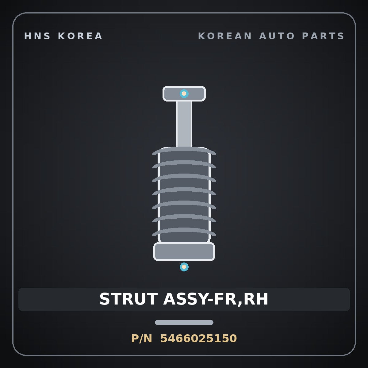 Genuine Mobis STRUT ASSY-FR,RH 5466025150 for Verna 2000 HNS Parts Korea