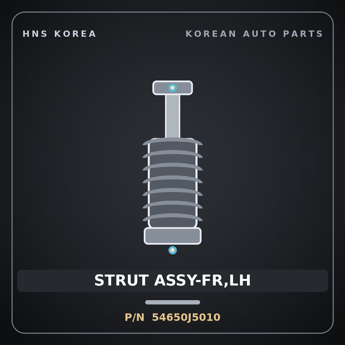 Genuine Mobis STRUT ASSY-FR,LH 54650J5010 for Stinger 2017 HNS Parts Korea
