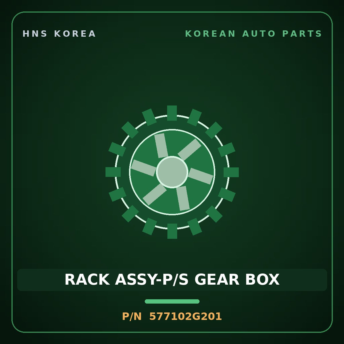 Genuine Mobis RACK ASSY-P/S GEAR BOX 577102G201 for Lotze 2005 HNS Parts Korea