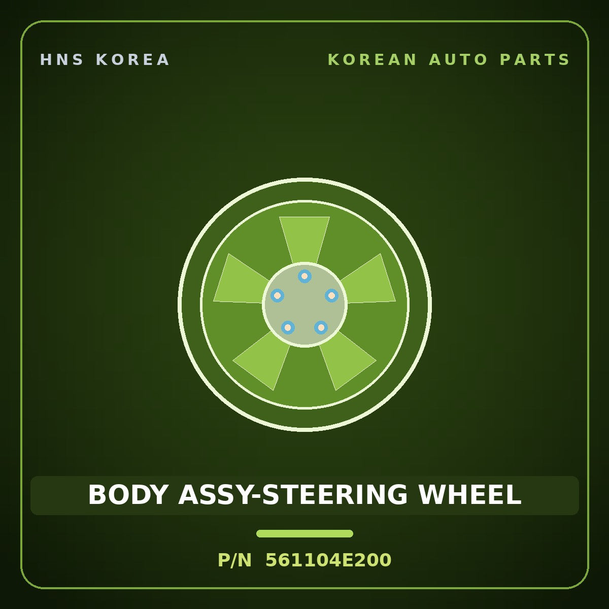 Genuine Mobis BODY ASSY-STEERING WHEEL 561104E200 for Bongo 2004 HNS Parts Korea