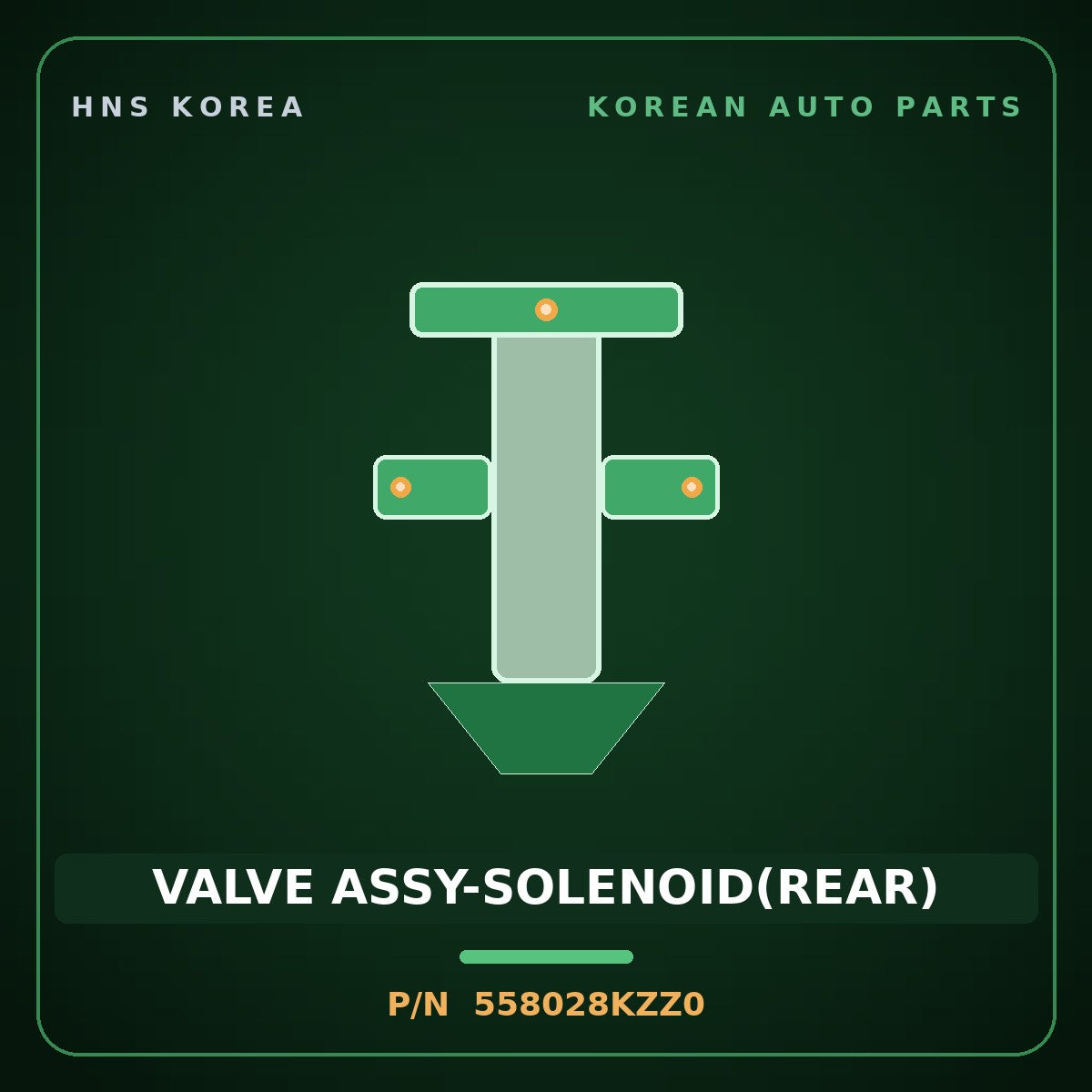 Genuine Mobis VALVE ASSY-SOLENOID(REAR) 558028KZZ0 for Aero City 2006 HNS Parts Korea