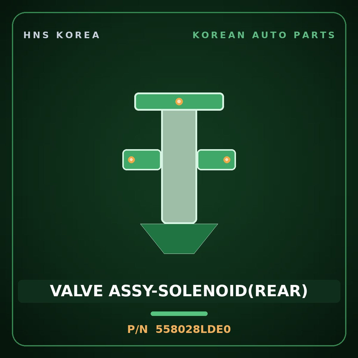 Genuine Mobis VALVE ASSY-SOLENOID(REAR) 558028LDE0 for Elec City 2019 HNS Parts Korea