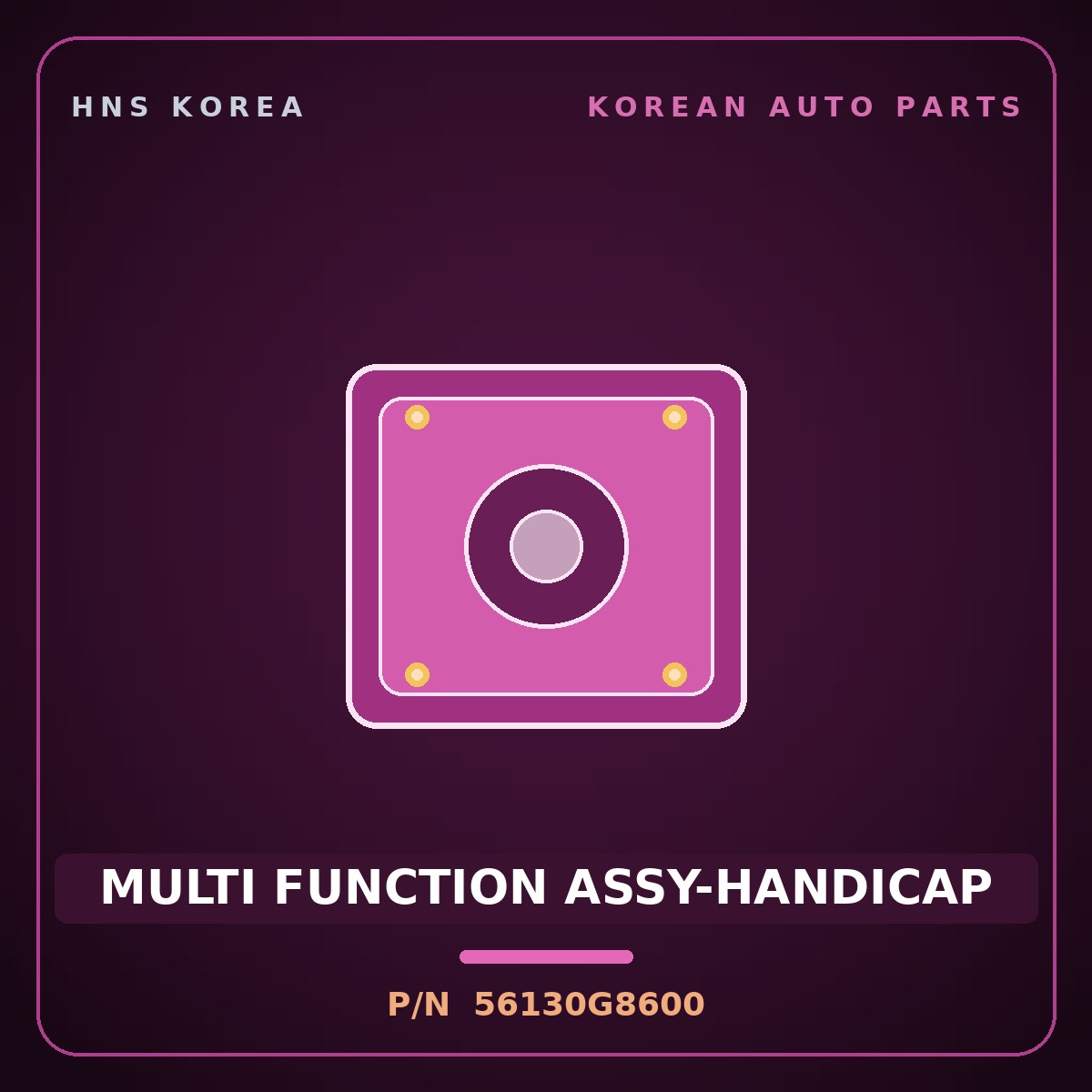 Genuine Mobis MULTI FUNCTION ASSY-HANDICAP 56130G8600 for Grandeur 2017 HNS Parts Korea