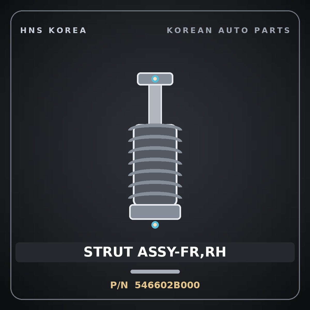 Genuine Mobis STRUT ASSY-FR,RH 546602B000 for Santa Fe 2006 HNS Parts Korea