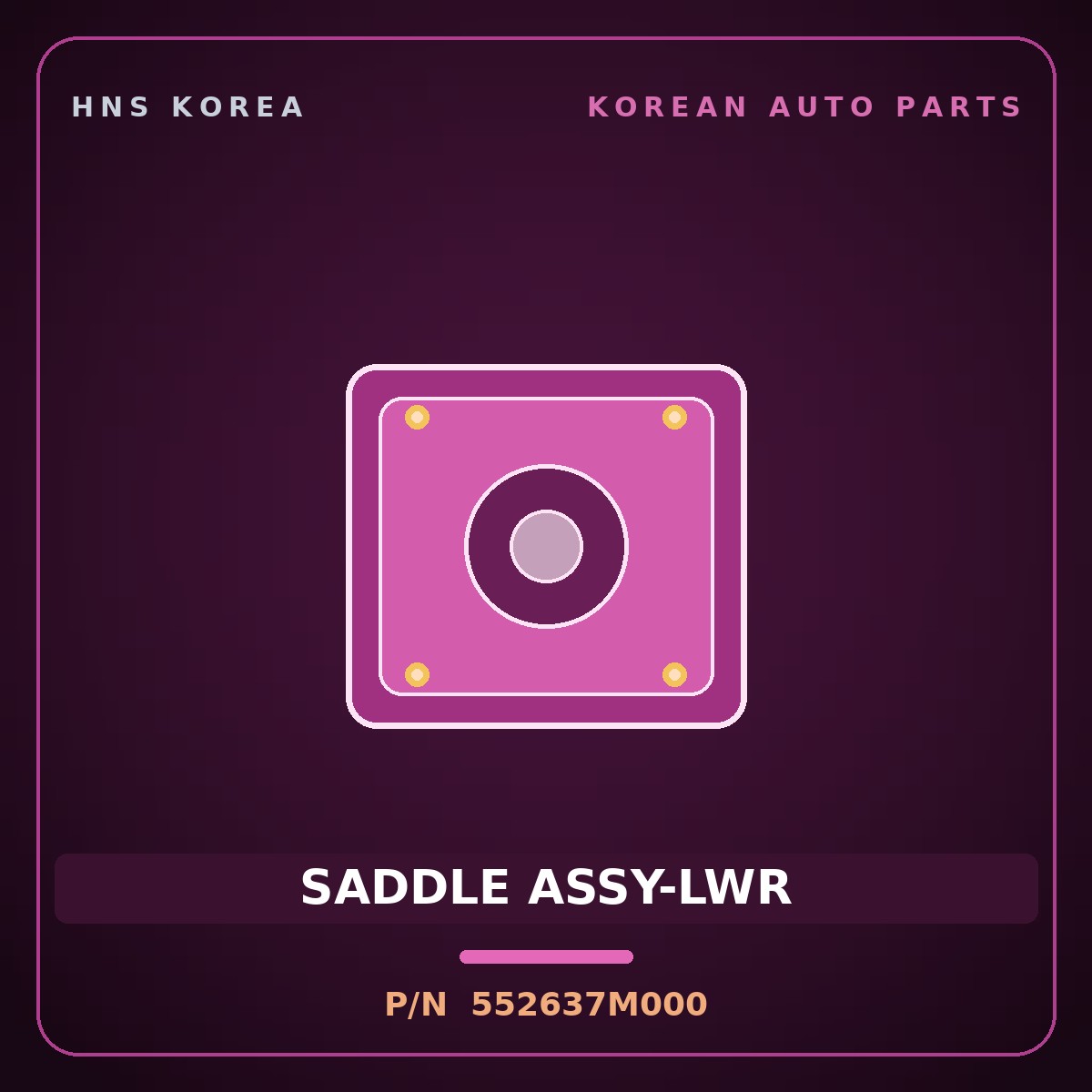 Genuine Mobis SADDLE ASSY-LWR 552637M000 for Trago 2006 HNS Parts Korea
