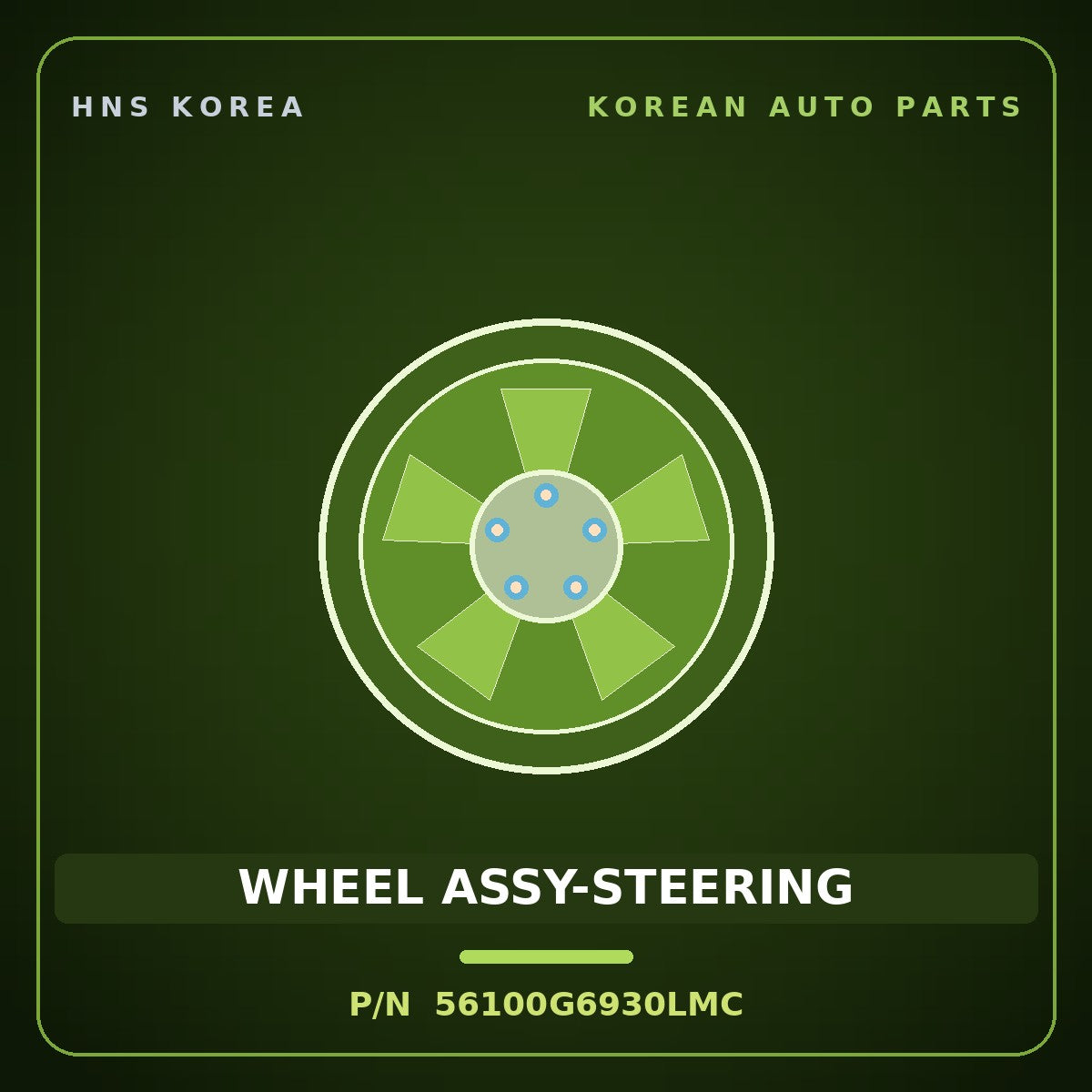 Genuine Mobis WHEEL ASSY-STEERING 56100G6930LMC for Morning 2017 HNS Parts Korea
