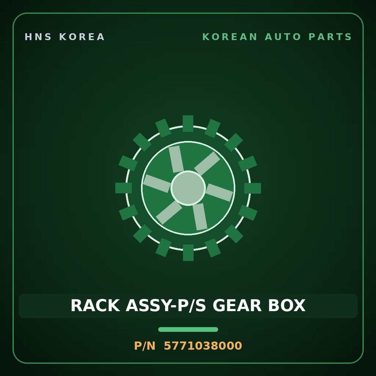 Genuine Mobis RACK ASSY-P/S GEAR BOX 5771038000 for Grandeur 1999 HNS Parts Korea