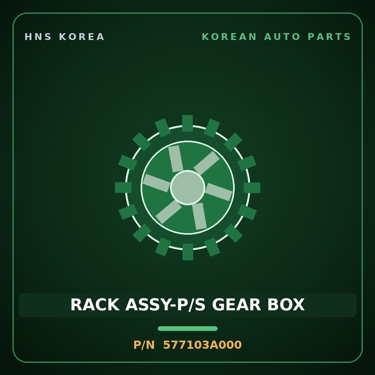 Genuine Mobis RACK ASSY-P/S GEAR BOX 577103A000 for Trajet 1999 HNS Parts Korea