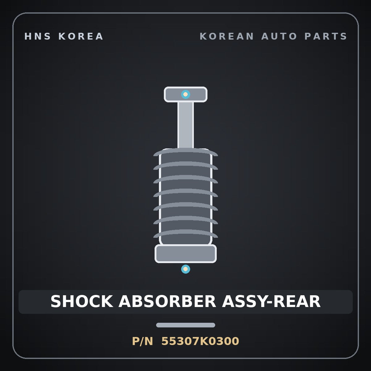 Genuine Mobis SHOCK ABSORBER ASSY-REAR 55307K0300 for Soul 2019 HNS Parts Korea
