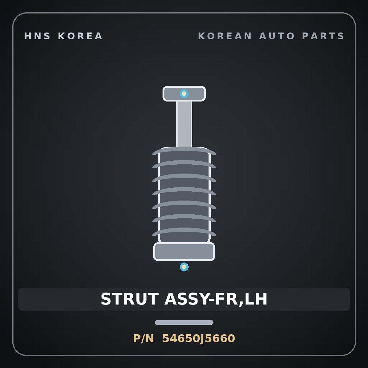 Genuine Mobis STRUT ASSY-FR,LH 54650J5660 for Stinger 2017 HNS Parts Korea