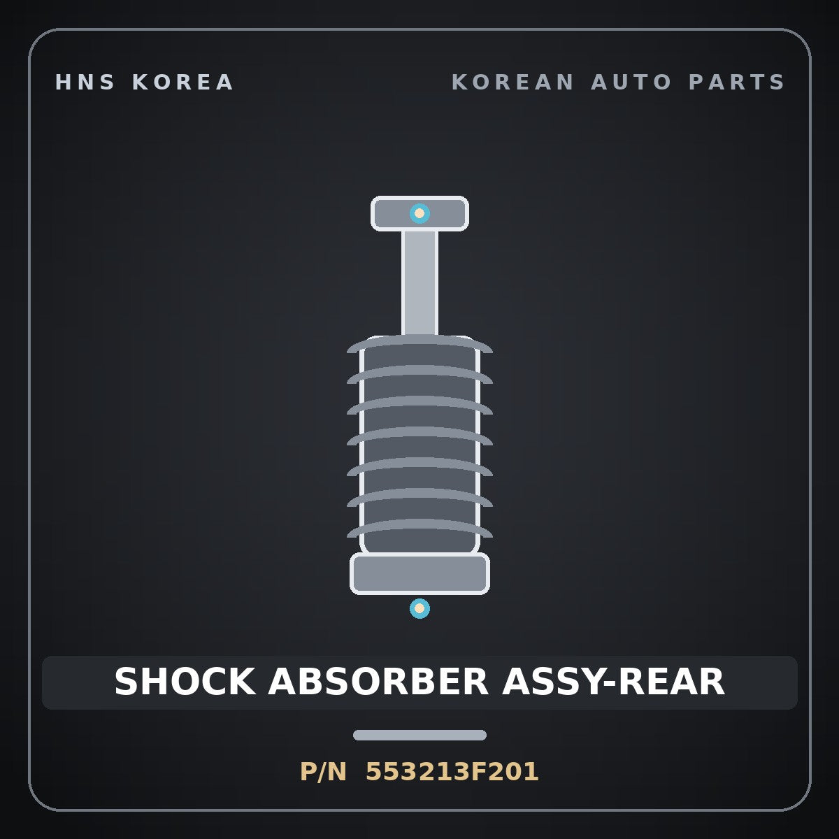 Genuine Mobis SHOCK ABSORBER ASSY-REAR 553213F201 for Opirus 2003 HNS Parts Korea