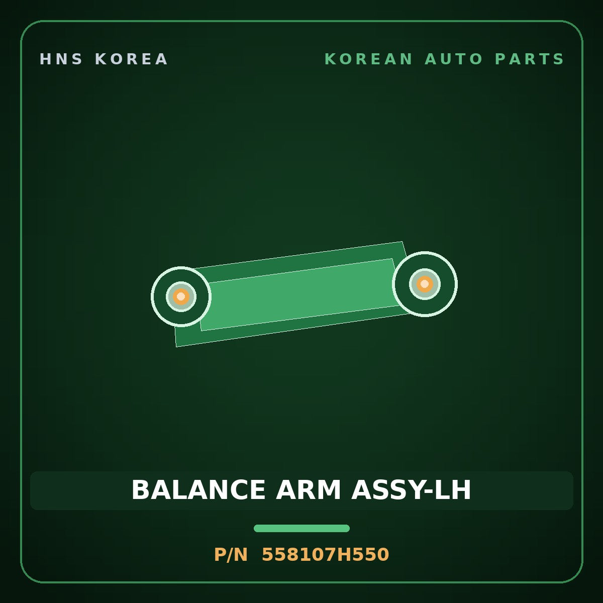 Genuine Mobis BALANCE ARM ASSY-LH 558107H550 for 18-Ton Tractor 2002 HNS Parts Korea