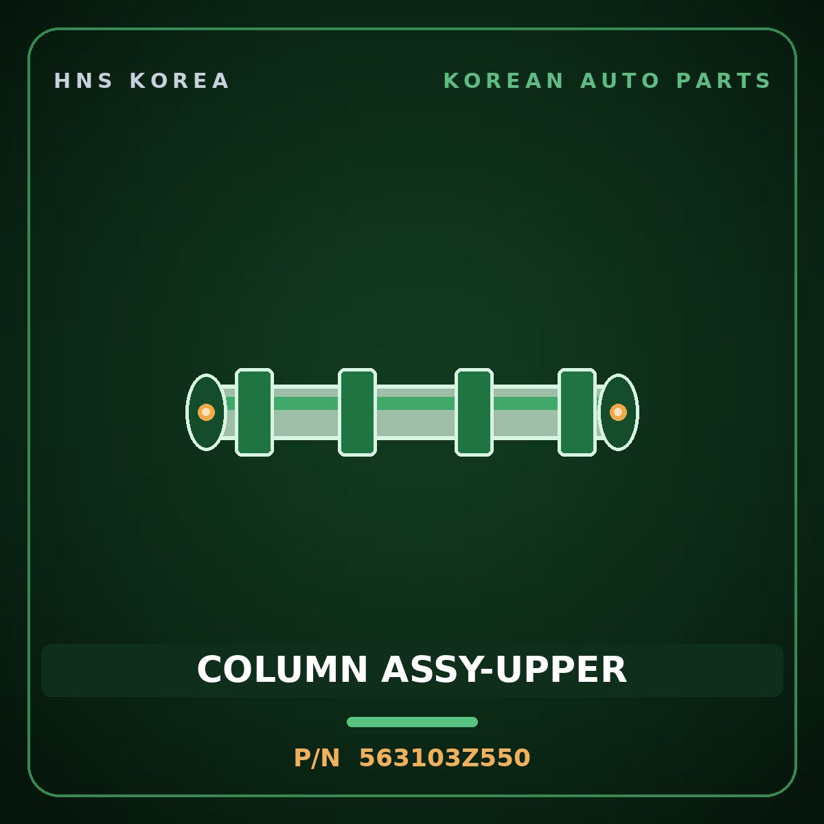 Genuine Mobis COLUMN ASSY-UPPER 563103Z550 for i40 2015 HNS Parts Korea